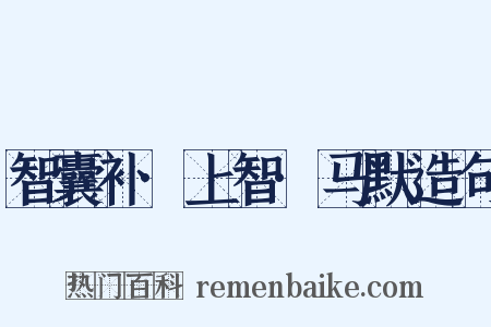 智囊补·上智·马默造句是什么意思的图片